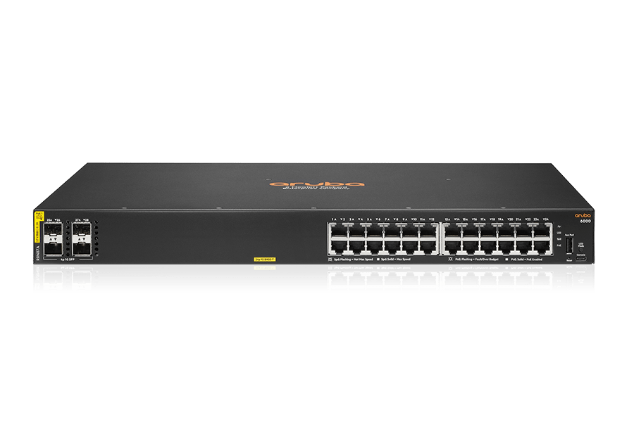 HPE Aruba 6300F 24 端口 1GbE 和 4 端口 SFP56 交換機(jī) (JL668A)