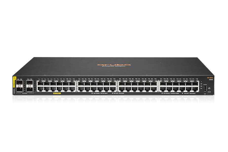 HPE Aruba Networking 6200M 48G Class4 PoE 4SFP+ 交換機(jī) (R8Q70A)